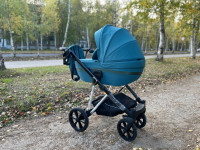 Коляска Luxmom F11 3в1 Голубое озеро