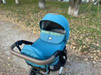 Коляска Luxmom F11 3в1 Голубое озеро