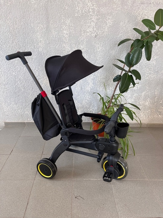 Коляска складная 3-колесная Luxmom S7 Черный