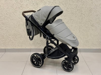 Коляска Luxmom F2 3в1 Экокожа Серый