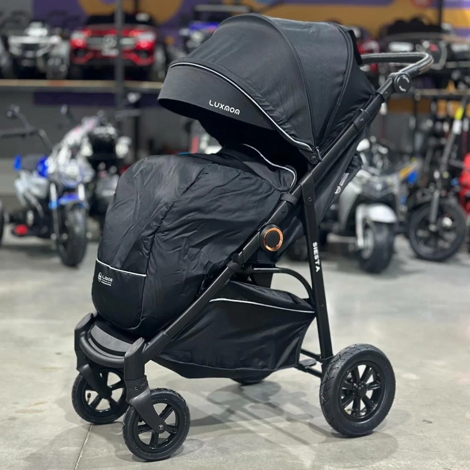 Коляска прогулочная LUXMOM V1 Всесезонная Черный