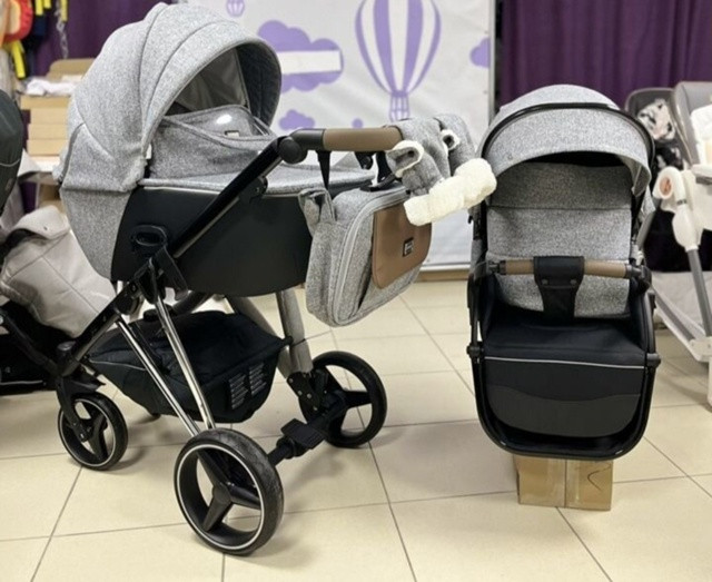Коляска Luxmom F1 2в1 серый
