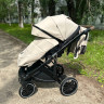 Коляска Luxmom F2 Экокожа 2в1 Бежевый