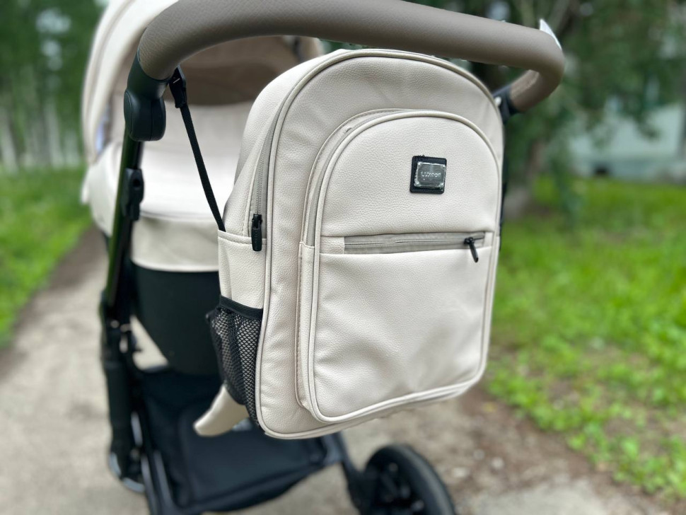 Коляска Luxmom F2 3в1 Экокожа Бежевый