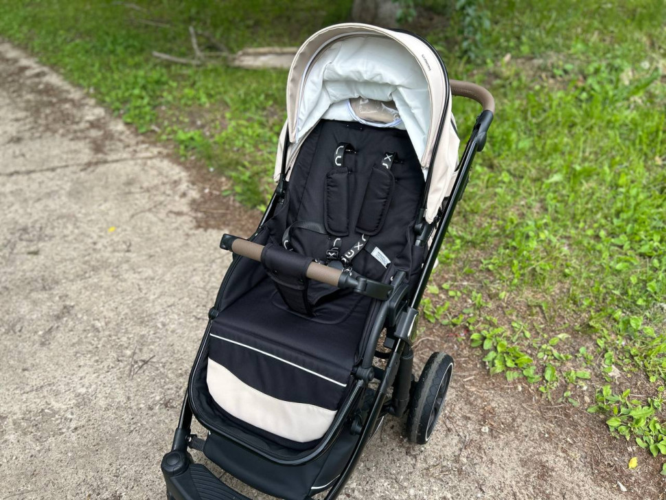 Коляска Luxmom F2 3в1 Экокожа Бежевый