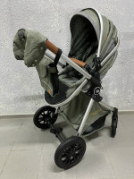 Коляска Luxmom 2в1 V9 серый/оливковый