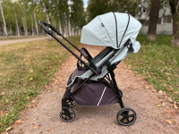 Коляска Luxmom 3102 Серый/бирюзовый