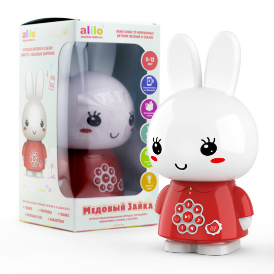 Медовый зайка alilo G6+. Цвет: красный.