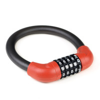 Замок тросовый кодовый R-LOCK 03, красный.