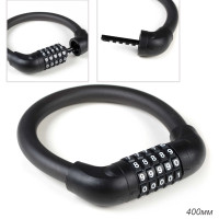 Замок тросовый кодовый R-LOCK,антивзлом. чёрный.